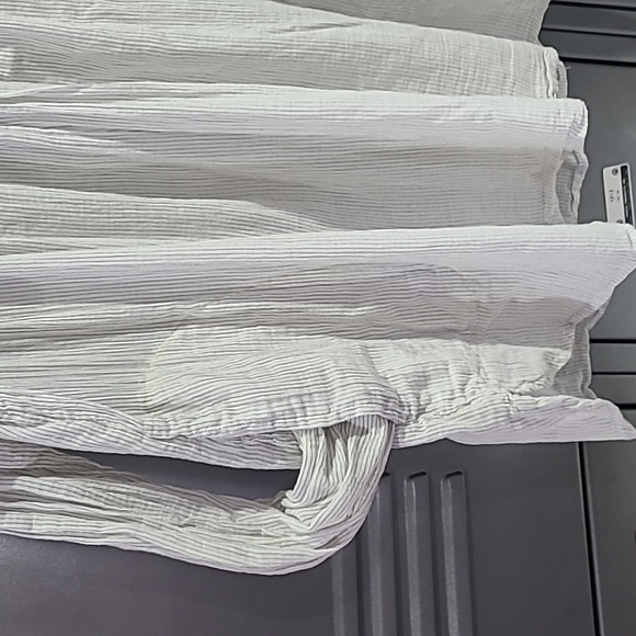 Free People Floral & Striped Light Weight Loose Long Sleeve Blouse Size Small - Picture 3 of 10